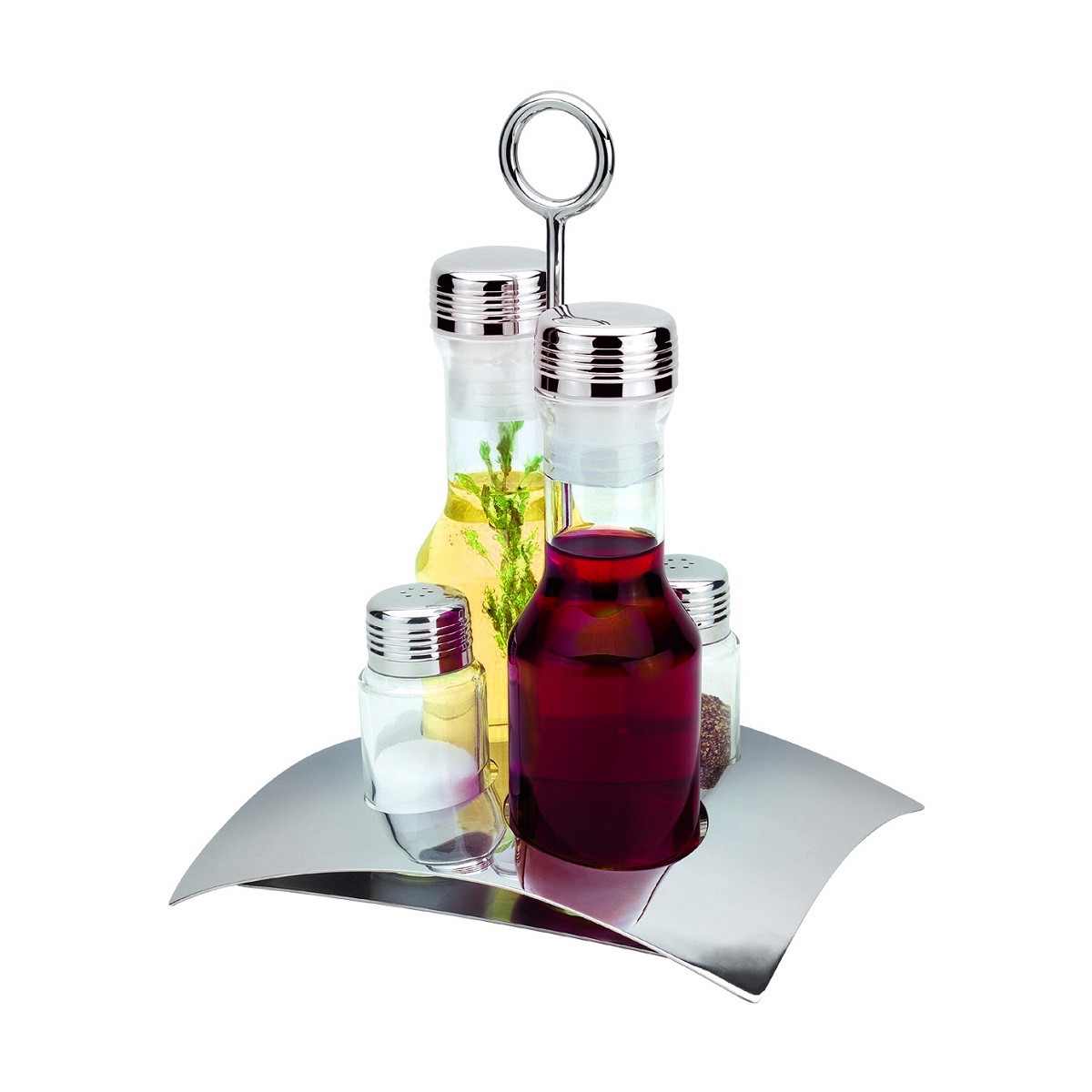 Stolová súprava na soľ, korenie, olej a ocot