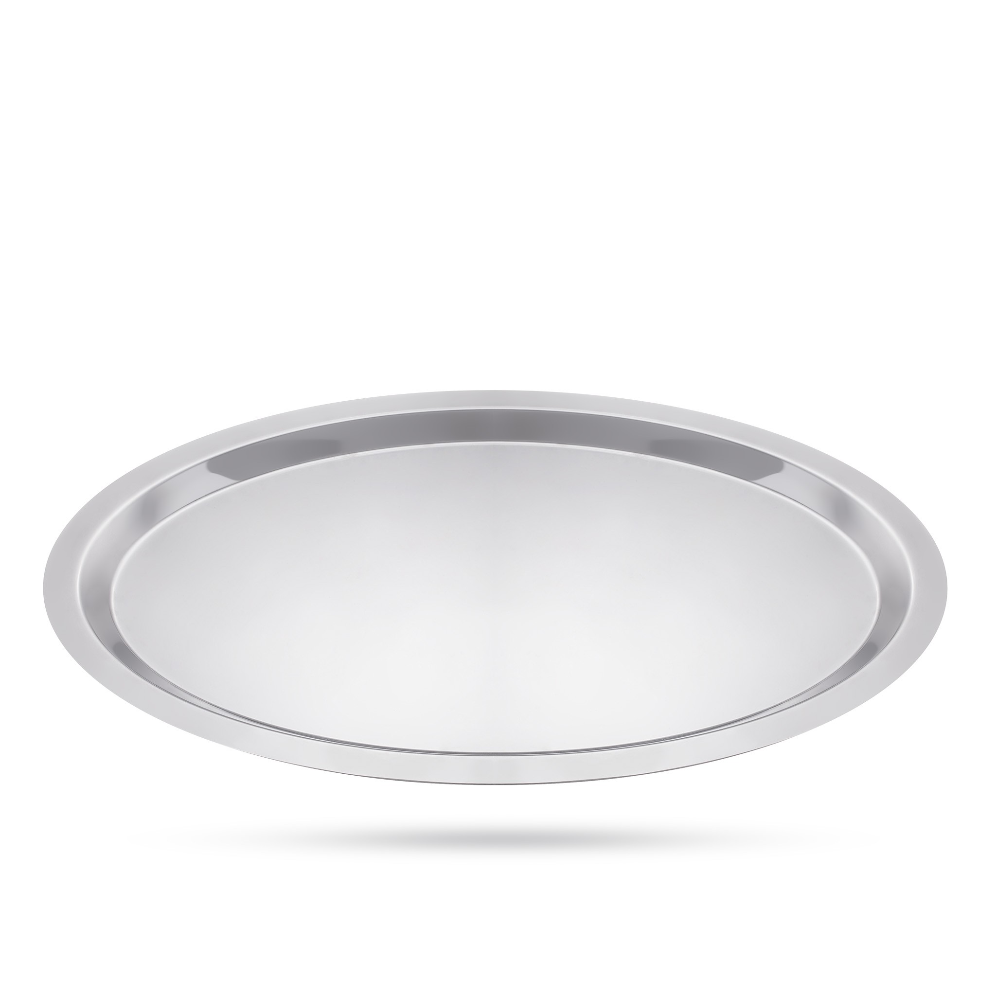 Stainless steel oval tray 57 cm