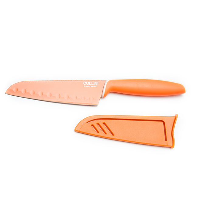 Nôž Santoku oranžový 13 cm Nonstick-Line