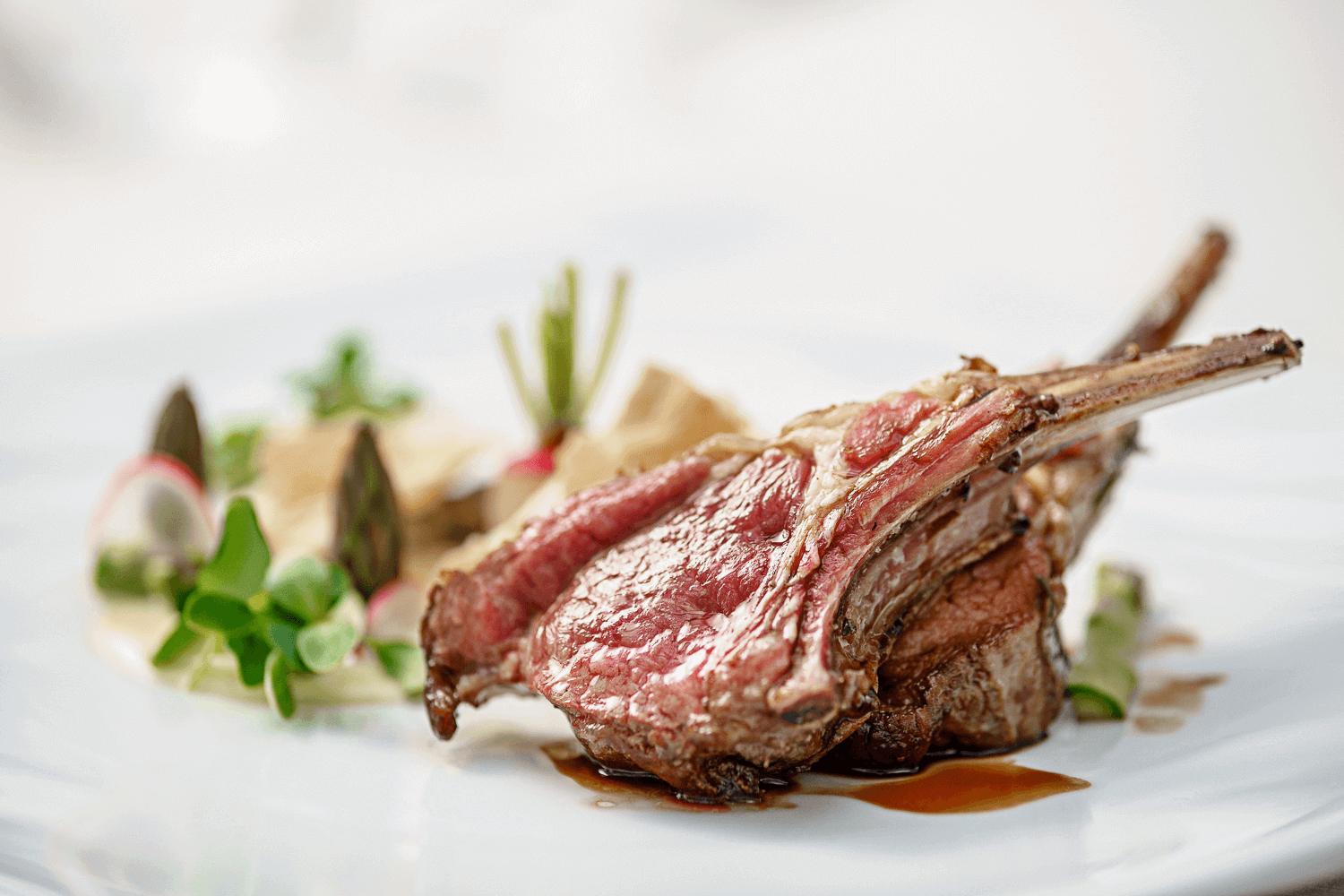 Lamb rack with horseradish crème fraiche