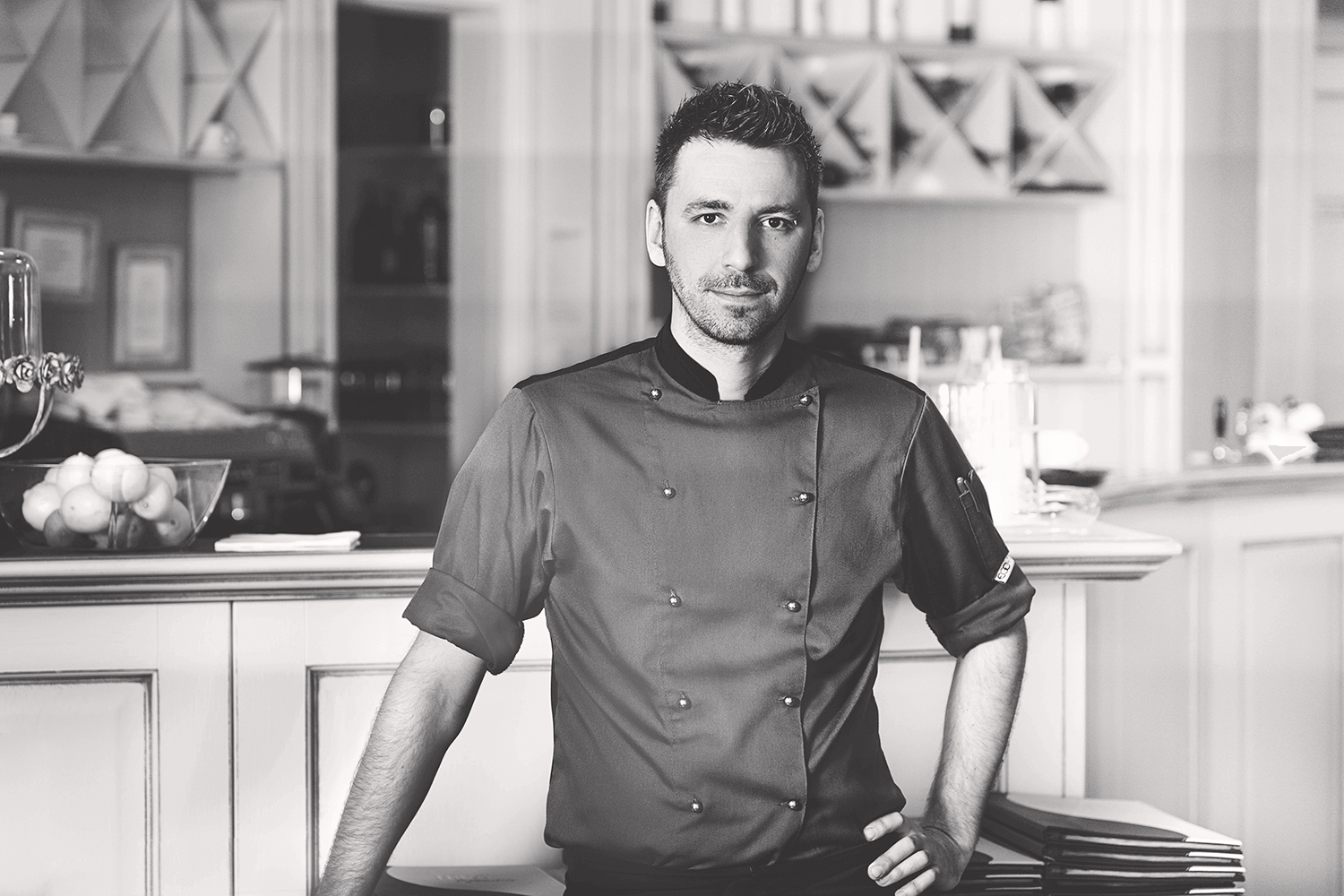 Pork tenderloin sous vide on celery puree