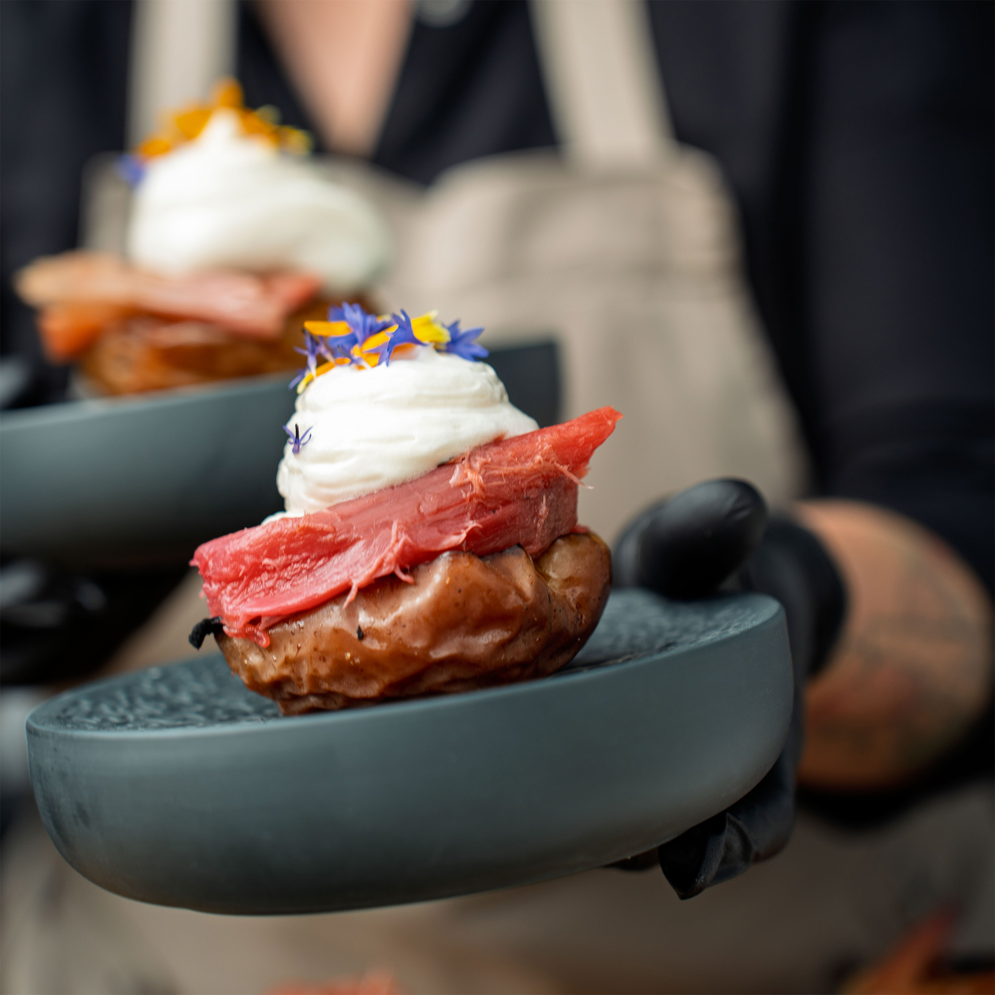 Serving tray NORI HOME Schwarz, black, 16 cm 